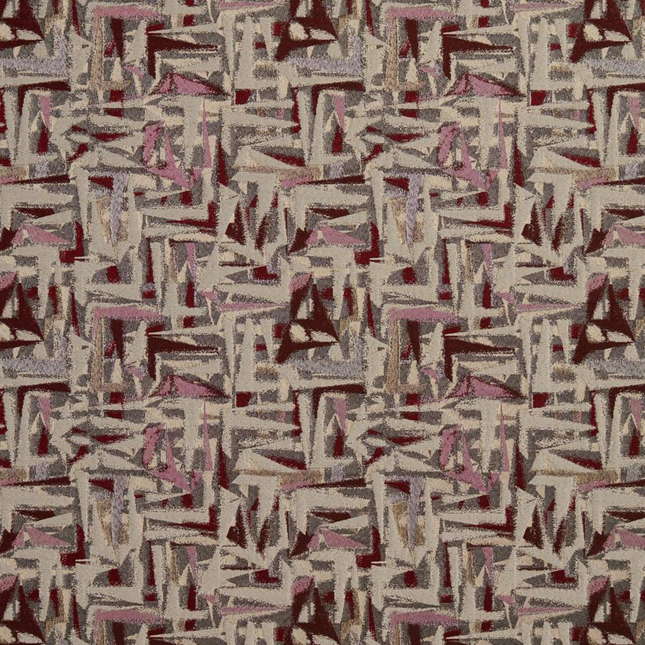 Wine/Abstract - Red & Burgundy Abstract & Geometric Upholstery Fabric 54 Inches"